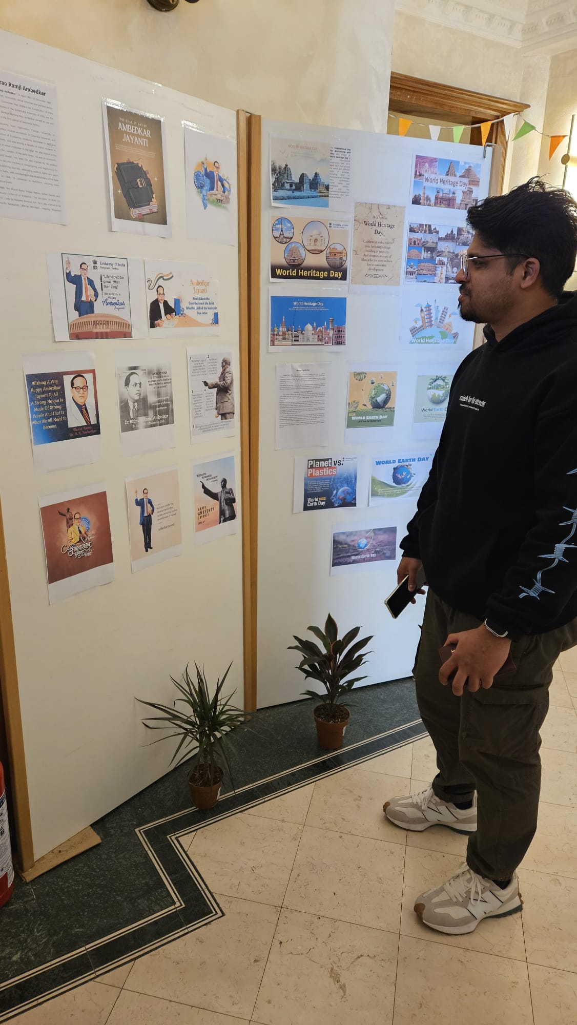 Embassy of India, Belgrade organised exhibitions on World Earth Day, World Heritage Day and Ambedkar Jayanti in April month.

