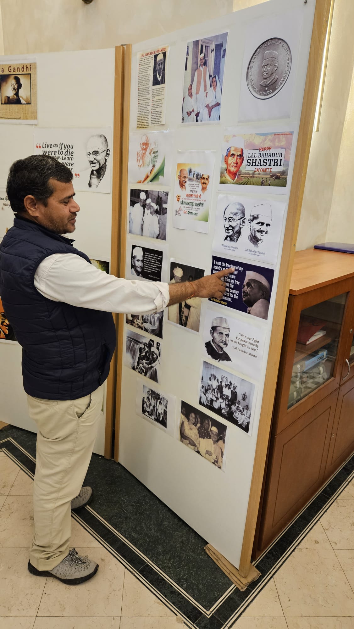 Embassy organised an exhibition on the anniversary of Mahatma Gandhi and Lal Bahadur Shastri on 2nd October, 2024