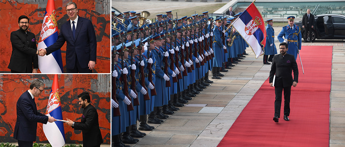  Shri Abhishek Shukla, Ambassador of India to the Republic of Serbia presented his Letters of Credence to H.E. Mr. Aleksandar Vucic, President of the Republic of Serbia