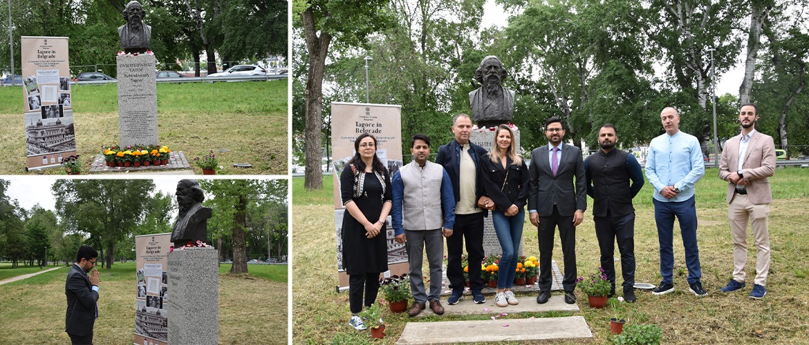   On the auspicious occasion of Tagore Jayanti 2026, the Embassy of India was honored to pay floral tributes at his bust at Friendship Park, USCE, Belgrade.