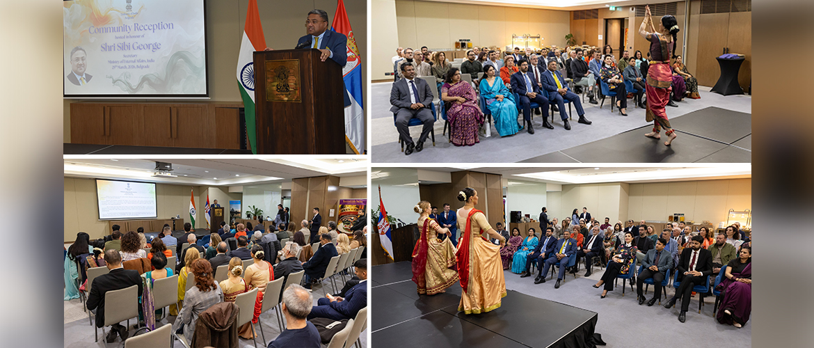  Glimpses of the Community Reception hosted in honour of Secretary (West) Shri Sibi George.