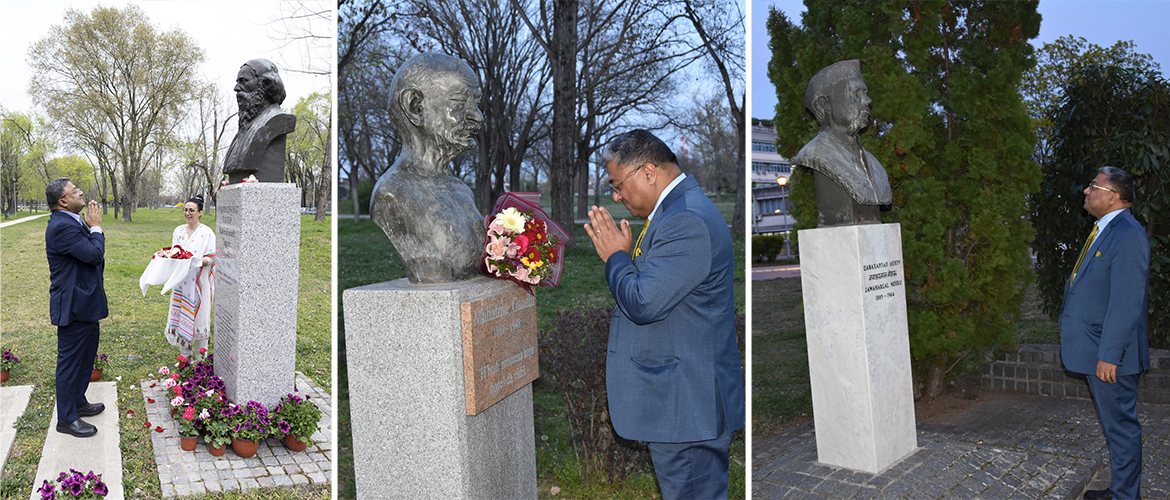  Secretary (West) Shri. Sibi George offered floral homage at the busts of Mahatma Gandhi, Pt. Jawaharlal Nehru and Gurudev Rabindranath Tagore, reaffirming India’s deep-rooted ties with Serbia.