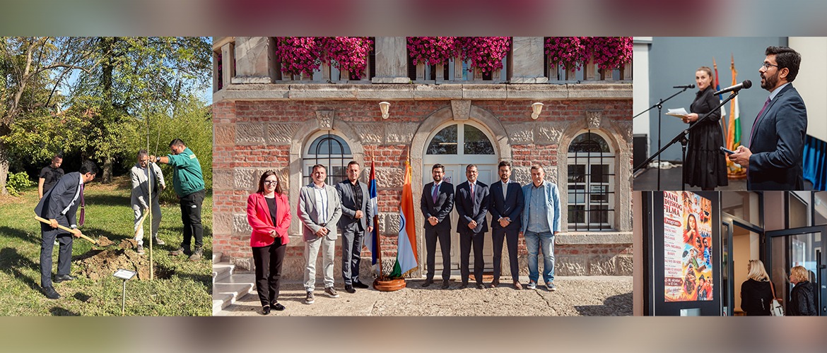     Ambassador Abhishek Shukla visited the Municipality of Vrnjačka Banja on 05.10.2026. The visited included a tour of the Castle of Culture, tree plantation under the Ek Ped Ma Ke Naam initiative and inauguration of a six day India Film Screening at Vrnjački Bioskop.