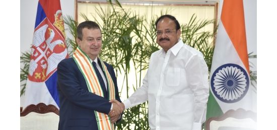  Vice President meets Ivica Dacic, Minister of Foreign Affairs of Serbia in New Delhi (May 04, 2018) 