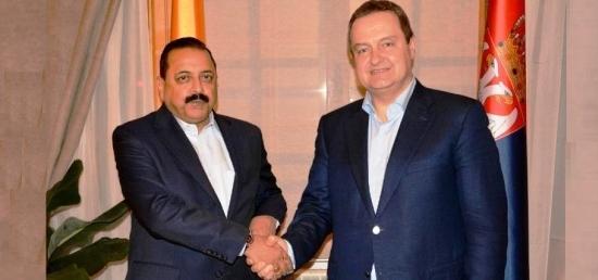  Dr. Jitendra Singh, Minister of State (PMO) meeting with  H.E. Mr. Ivica Dacic, First Deputy Prime Minister and Minister of Foreign Affairs of the Republic of Serbia in Belgrade