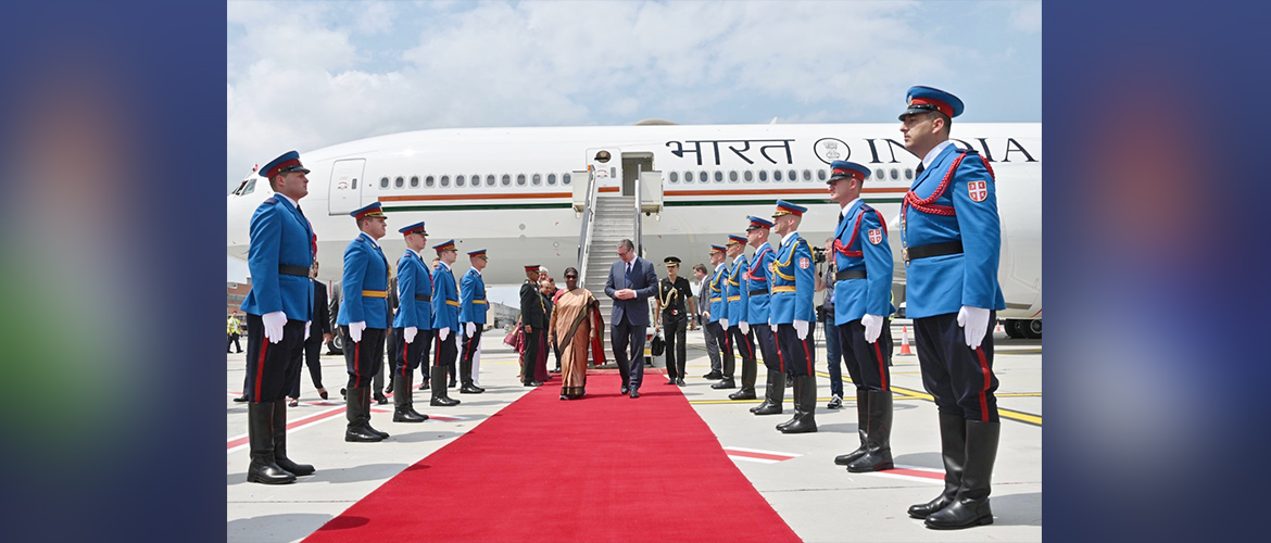  Smt. Droupadi Murmu, Hon'ble President of India visited Serbia from 7-9 June 2023. HR was received by the President Vucic.
