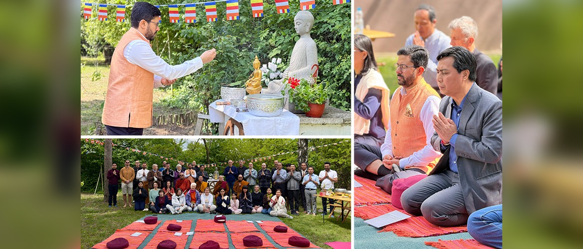  Ambassador Abhishek Shukla joined Ambassador Than Htwe of Myanmar in celebrating Buddha Purnima at the Oxford Buddhist Vihara in Vinogradarska on 2nd May, hosted by Theravada Association of Serbia