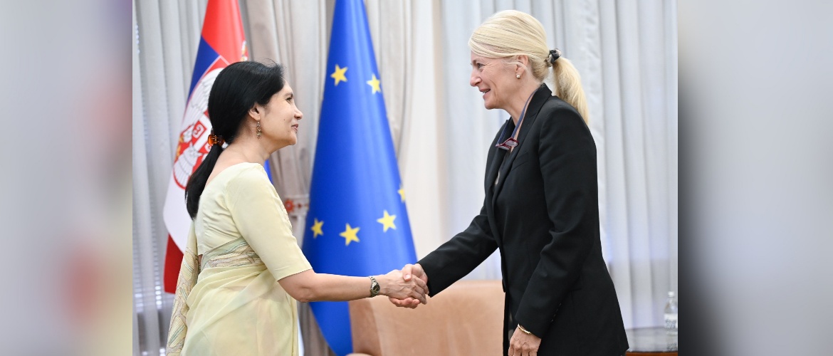  Ambassador Ms. Shubhdarshini Tripathi met with H.E. Jelena Begovic, Minister of Science, Technological Development and Innovation, Serbia on 3rd September, 2024 and discussed various avenues for enhancing bilateral cooperation in the field of Science and Technology